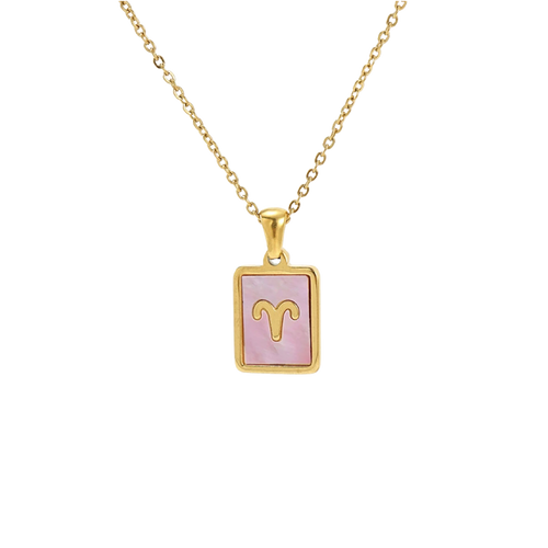 The Pink Pearl Zodiac Necklace