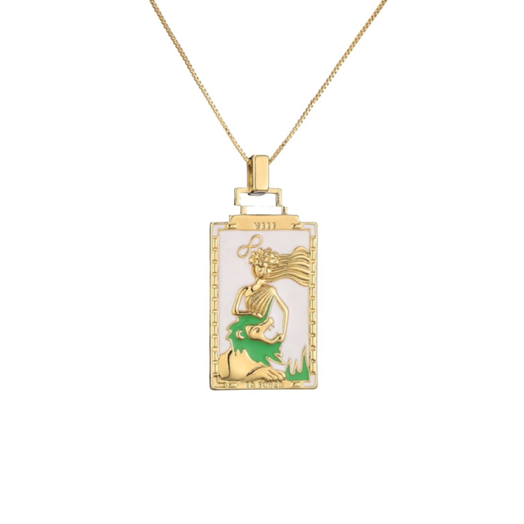 The Lioness Tarot Card Necklace