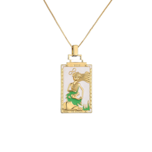 Load image into Gallery viewer, The Pink Moon Tarot Card Necklace