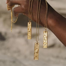 Load image into Gallery viewer, Zafira Zodiac Cartouche Necklace - Terra Soleil