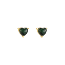 Load image into Gallery viewer, Dangling Pear Moss Agate Earrings - Terra Soleil