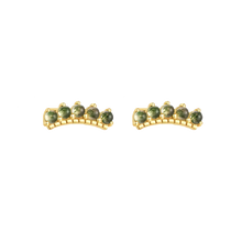 Load image into Gallery viewer, Dangling Pear Moss Agate Earrings - Terra Soleil