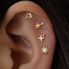 Load image into Gallery viewer, Sun Stud Earrings - Terra Soleil