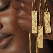 Load image into Gallery viewer, Zafira Zodiac Cartouche Necklace - Terra Soleil