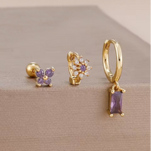 Load image into Gallery viewer, Lumi Periwinkle Earrings Set - Terra Soleil