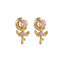 Load image into Gallery viewer, Rose Moon Earrings - Terra Soleil