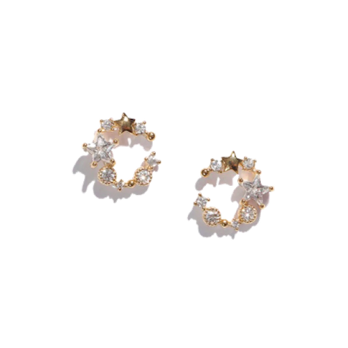 The Pearl Moon Stud Earrings - Terra Soleil