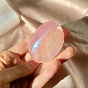 Angel Aura Rose Palm Stone