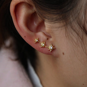 Opal Star Climber Earrings - Terra Soleil