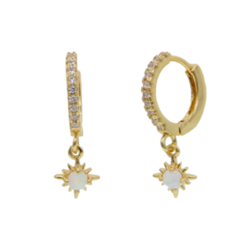 Opal Star Charm Earrings - Terra Soleil