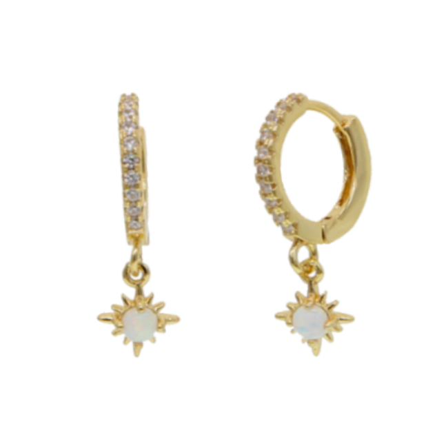 Opal Star Charm Earrings - Terra Soleil