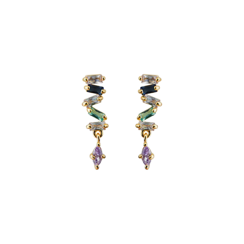 Serpent Tail Gem Earrings