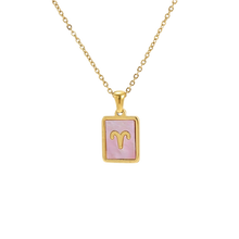 Load image into Gallery viewer, The Pink Pearl Zodiac Necklace