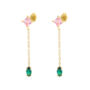 Mini Alesandra Gemstone Earrings