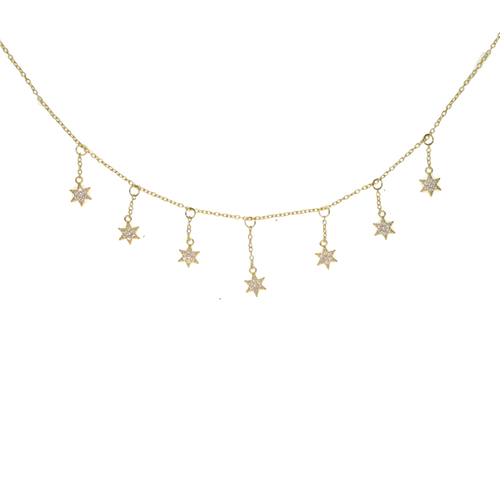 Stellar Drop Choker Necklace