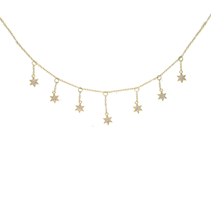 Stellar Drop Choker Necklace