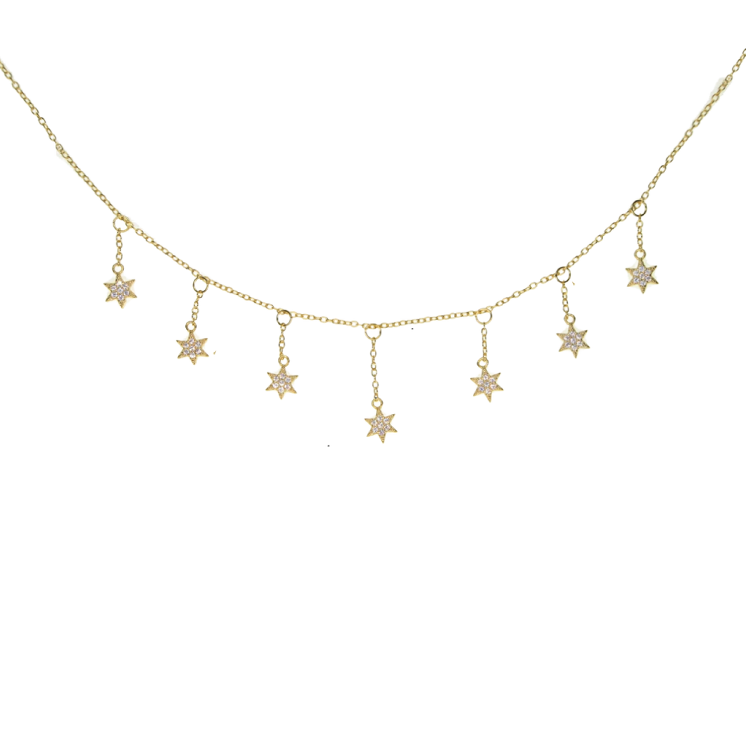 Stellar Drop Choker Necklace