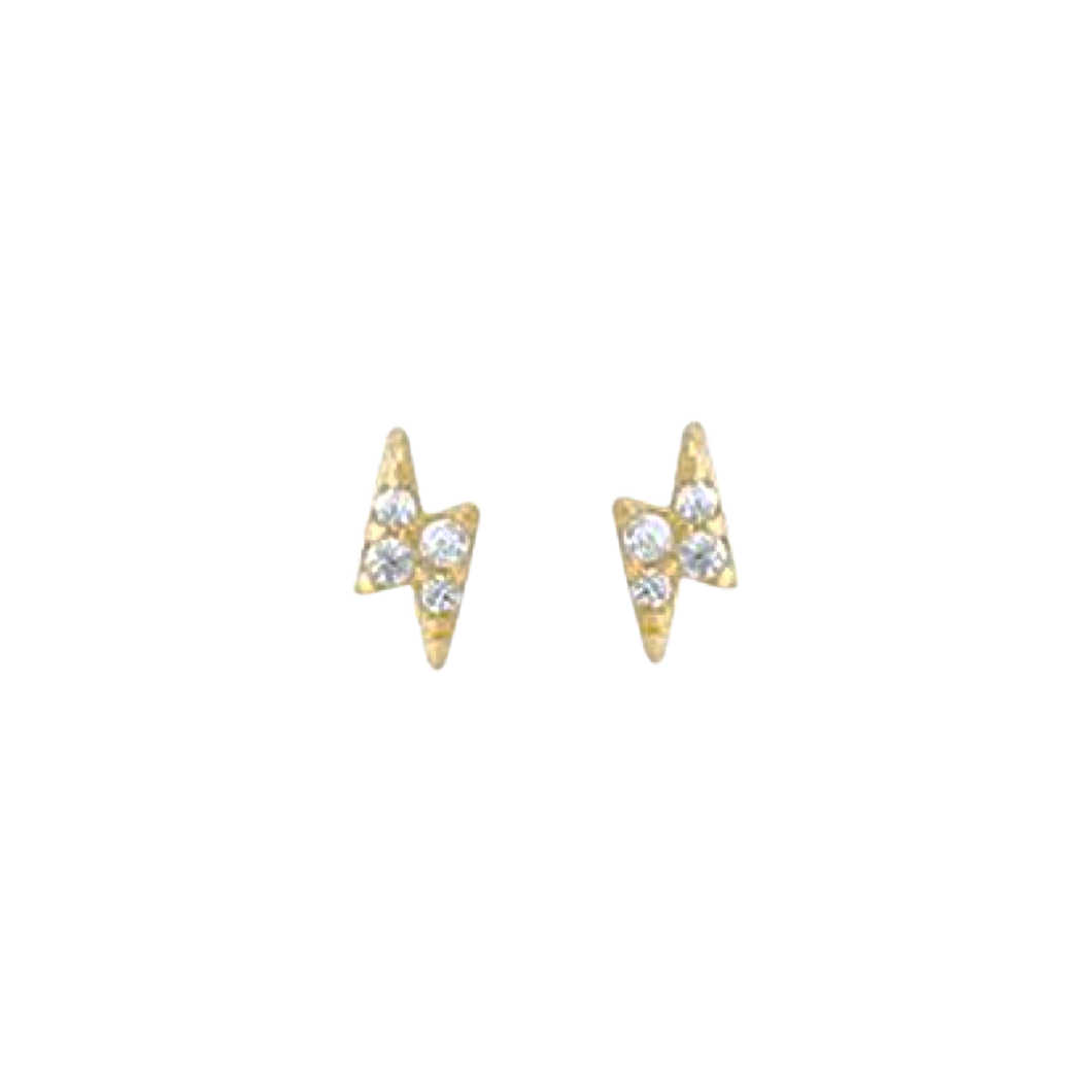 Lightning Bolt Stud Earrings