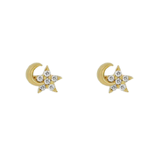 Load image into Gallery viewer, Dangling Moon Earrings