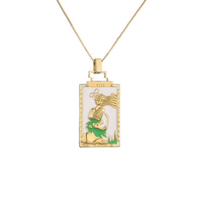 The Lioness Tarot Card Necklace