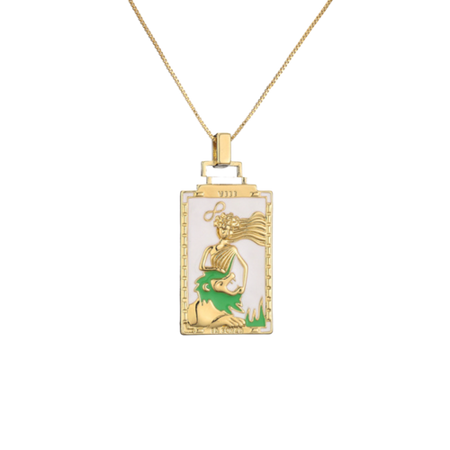 The Lioness Tarot Card Necklace