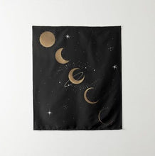 Load image into Gallery viewer, Phases of the Moon Tapestry - Terra Soleil