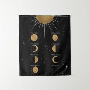 Moon Phase Calendar Tapestry - Terra Soleil