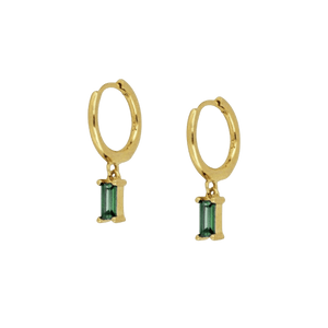 Gemma Green Huggie Earrings