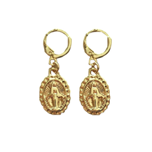 Load image into Gallery viewer, Goddess Gold Coin Earrings - Terra Soleil