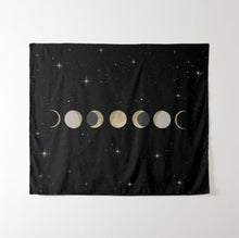 Load image into Gallery viewer, Phases of the Moon Tapestry - Terra Soleil