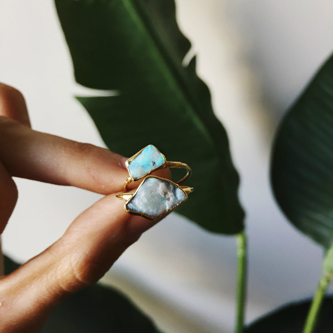 The Moonbeam Opal Ring - Terra Soleil