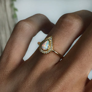 The Starlight Teardrop Opal Ring - Terra Soleil