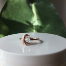 Load image into Gallery viewer, The Moonstone Crescent Ring - Terra Soleil