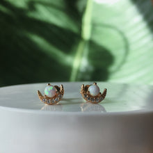 Load image into Gallery viewer, Crescent Opal Stud Earrings - Terra Soleil