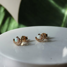Load image into Gallery viewer, Crescent Opal Stud Earrings - Terra Soleil