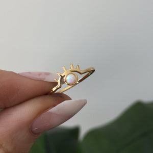 The Opal Evil Eye Ring - Terra Soleil