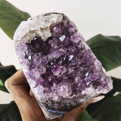 terrasoleil terra soleil amethyst crystal cluster bohemian home decor celestial chunk purple gemstone apothecary 