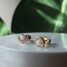 Load image into Gallery viewer, Crescent Opal Stud Earrings - Terra Soleil