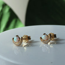 Load image into Gallery viewer, Crescent Opal Stud Earrings - Terra Soleil