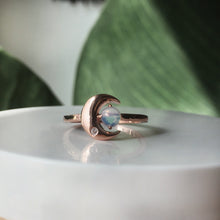 Load image into Gallery viewer, The Moonstone Crescent Ring - Terra Soleil