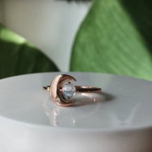 Load image into Gallery viewer, The Moonstone Crescent Ring - Terra Soleil