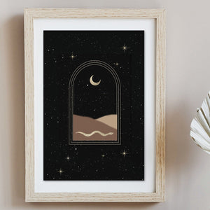 The Saharan Moon Art Print