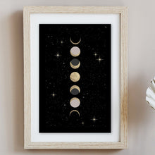 Load image into Gallery viewer, Phases of the Moon Art Print