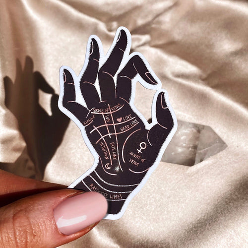 Palmistry Hand Vinyl Sticker - Terra Soleil