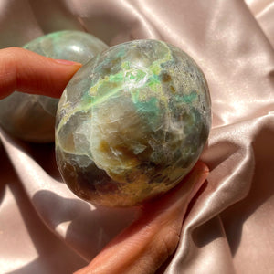 Green Moonstone Palm Stone