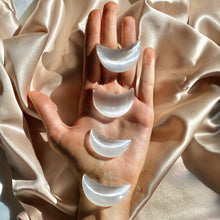 Load image into Gallery viewer, Selenite Moon Palm Stone - Terra Soleil