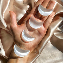 Load image into Gallery viewer, Selenite Moon Palm Stone - Terra Soleil