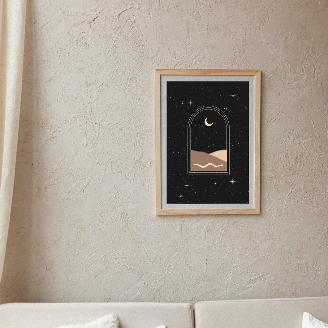 The Saharan Moon Art Print