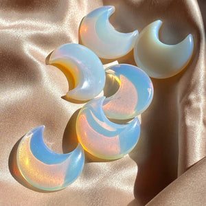 Opalite Moon Palm Stone