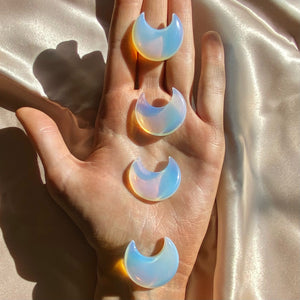 Opalite Moon Palm Stone